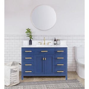 Design Element V01-48-BLU Valentino 48" Single Sink Vanity in Blue