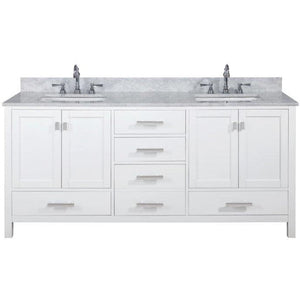 Design Element V01-72-WT Valentino 72" Double Sink Vanity in White