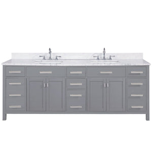 Design Element V01-84-GY Valentino 84" Double Sink Vanity in Gray