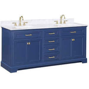 Design Element Milano 72" Double Sink Vanity in Blue ML-72-BLU