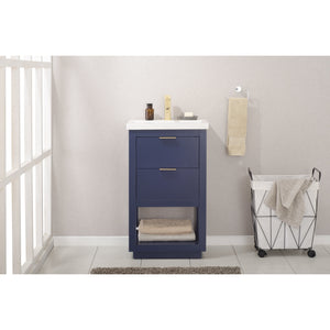 Design Element S04-20-BLU Klein 20" Single Sink Vanity In Blue