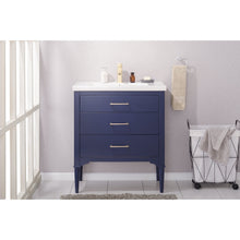 Load image into Gallery viewer, Design Element Mason 30&quot; Single Sink Vanity In Blue S01-30-BLU