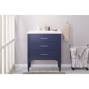 Design Element Mason 30" Single Sink Vanity In Blue S01-30-BLU