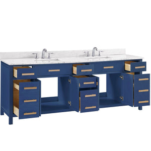 Design Element V01-84-BLU Valentino 84" Double Sink Vanity in Blue