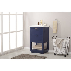 Design Element S04-20-BLU Klein 20" Single Sink Vanity In Blue