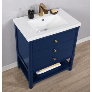 Design Element S07-30-BLU Logan 30" Single Sink Vanity In Blue