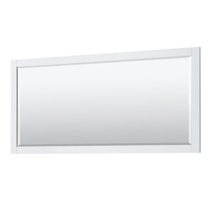 Wyndham Collection WCV232380DWGCMUNOM70 Avery 80 Inch Double Bathroom Vanity in White, White Carrara Marble Countertop, Undermount Oval Sinks, 70 Inch Mirror, Brushed Gold Trim