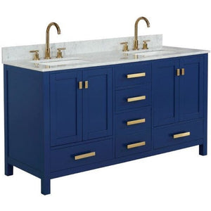 Design Element V01-60-BLU Valentino 60" Double Sink Vanity in Blue