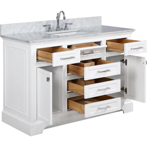 Design Element Milano 54" Single Sink Vanity in White ML-54-WT