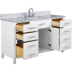 Design Element V01-54-WT Valentino 54" Single Sink Vanity in White