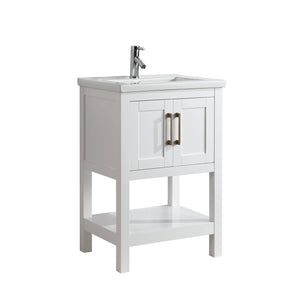 Design Element SPV02-24-WT Alissa 24" Single Sink Vanity in White
