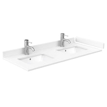 Load image into Gallery viewer, Wyndham Collection WCV232348DWGWCUNSM46 Avery 48 Inch Double Bathroom Vanity in White, White Cultured Marble Countertop, Undermount Square Sinks, 46 Inch Mirror, Brushed Gold Trim