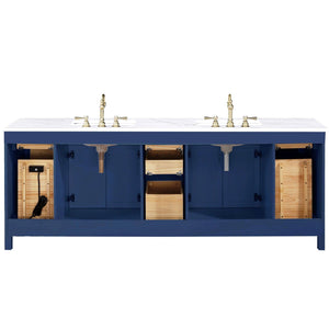 Design Element V01-84-BLU Valentino 84" Double Sink Vanity in Blue