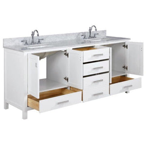 Design Element V01-72-WT Valentino 72" Double Sink Vanity in White