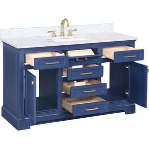 Design Element Milano 54" Single Sink Vanity in Blue ML-54-BLU