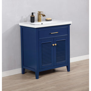 Design Element S09-30-BLU Cameron 30" Single Sink Vanity in Blue