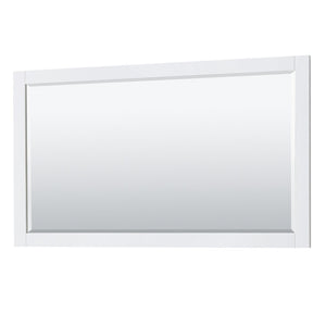 Wyndham Collection WCV232360SWGC2UNSM58 Avery 60 Inch Single Bathroom Vanity in White, Light-Vein Carrara Cultured Marble Countertop, Undermount Square Sink, 58 Inch Mirror, Brushed Gold Trim