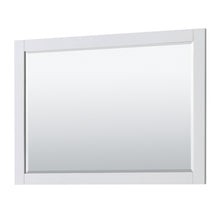 Load image into Gallery viewer, Wyndham Collection WCV232348DWGWCUNSM46 Avery 48 Inch Double Bathroom Vanity in White, White Cultured Marble Countertop, Undermount Square Sinks, 46 Inch Mirror, Brushed Gold Trim
