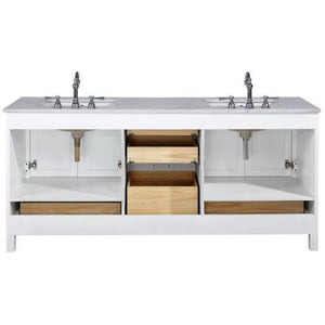 Design Element V01-72-WT Valentino 72" Double Sink Vanity in White