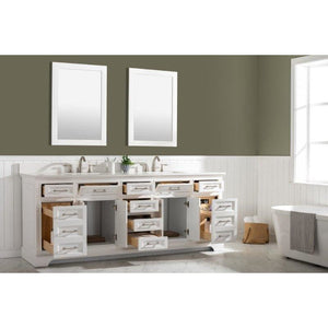 Design Element Milano 84" Double Sink Vanity in White ML-84-WT