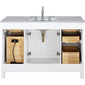 Design Element V01-48-WT Valentino 48" Single Sink Vanity in White