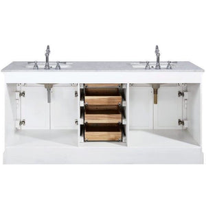 Design Element Milano 72" Double Sink Vanity in White ML-72-WT