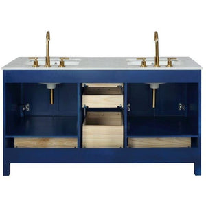 Design Element V01-60-BLU Valentino 60" Double Sink Vanity in Blue