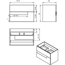 Load image into Gallery viewer, Lucena Bath 3069-04/white 32&quot; Grey and White Vision Vanity