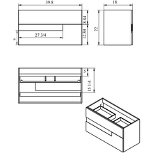 Load image into Gallery viewer, Lucena Bath 3075 40&quot; Canela and Black Vision Vanity