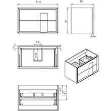 Load image into Gallery viewer, Lucena Bath 4306 32&quot; Black Décor Cristal Vanity