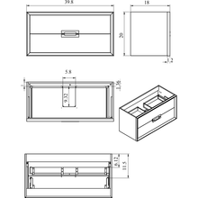 Load image into Gallery viewer, Lucena Bath 42661 40&quot; Grey Décor Tirador Freestanding  Vanity