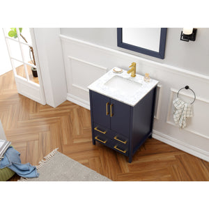 Legion Furniture WA7924-B 24" SOLID WOOD SINK VANITY WITH MIRROR-NO FAUCET
