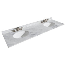 Load image into Gallery viewer, Wyndham Collection WCS141472DKGCMUNOM24 Sheffield 72 Inch Double Bathroom Vanity in Dark Gray, White Carrara Marble Countertop, Undermount Oval Sinks, and 24 Inch Mirrors