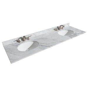 Wyndham Collection WCS141472DKGCMUNOM70 Sheffield 72 Inch Double Bathroom Vanity in Dark Gray, White Carrara Marble Countertop, Undermount Oval Sinks, and 70 Inch Mirror