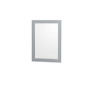 Wyndham Collection WCS141480DGYWCUNSM24 Sheffield 80 Inch Double Bathroom Vanity in Gray, White Cultured Marble Countertop, Undermount Square Sinks, 24 Inch Mirrors