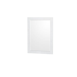 Wyndham Collection WCS141480DWHC2UNSM24 Sheffield 80 Inch Double Bathroom Vanity in White, Carrara Cultured Marble Countertop, Undermount Square Sinks, 24 Inch Mirrors
