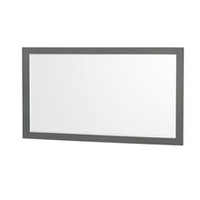 Load image into Gallery viewer, Wyndham Collection WCS141460SKGWCUNSM58 Sheffield 60 Inch Single Bathroom Vanity in Dark Gray, White Cultured Marble Countertop, Undermount Square Sink, 58 Inch Mirror