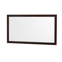 Load image into Gallery viewer, Wyndham Collection WCS141460DESWCUNSM58 Sheffield 60 Inch Double Bathroom Vanity in Espresso, White Cultured Marble Countertop, Undermount Square Sinks, 58 Inch Mirror