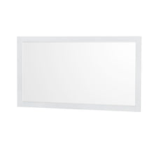 Load image into Gallery viewer, Wyndham Collection WCS141460SWHC2UNSM58 Sheffield 60 Inch Single Bathroom Vanity in White, Carrara Cultured Marble Countertop, Undermount Square Sink, 58 Inch Mirror