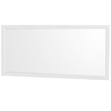 Load image into Gallery viewer, Wyndham Collection WCS141480DWHC2UNSM70 Sheffield 80 Inch Double Bathroom Vanity in White, Carrara Cultured Marble Countertop, Undermount Square Sinks, 70 Inch Mirror