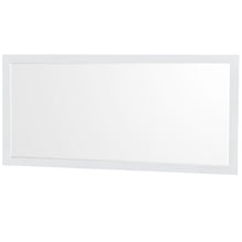 Load image into Gallery viewer, Wyndham Collection WCS141472DWHC2UNSM70 Sheffield 72 Inch Double Bathroom Vanity in White, Carrara Cultured Marble Countertop, Undermount Square Sinks, 70 Inch Mirror
