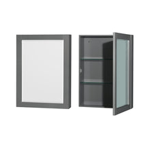 Load image into Gallery viewer, Wyndham Collection WCS141480DKGCMUNOMED Sheffield 80 Inch Double Bathroom Vanity in Dark Gray, White Carrara Marble Countertop, Undermount Oval Sinks, and Medicine Cabinets