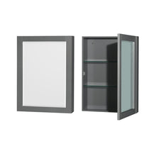 Load image into Gallery viewer, Wyndham Collection WCS141436SKGWCUNSMED Sheffield 36 Inch Single Bathroom Vanity in Dark Gray, White Cultured Marble Countertop, Undermount Square Sink, Medicine Cabinet