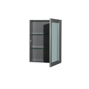 Wyndham Collection WCS141472DKGCXSXXMED Sheffield 72 Inch Double Bathroom Vanity in Dark Gray, No Countertop, No Sink, and Medicine Cabinets