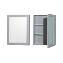 Load image into Gallery viewer, Wyndham Collection WCS141472DGYCMUNSMED Sheffield 72 Inch Double Bathroom Vanity in Gray, White Carrara Marble Countertop, Undermount Square Sinks, and Medicine Cabinets