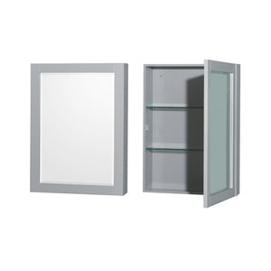 Wyndham Collection WCS141480DGYC2UNSMED Sheffield 80 Inch Double Bathroom Vanity in Gray, Carrara Cultured Marble Countertop, Undermount Square Sinks, Medicine Cabinets