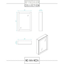 Load image into Gallery viewer, Wyndham Collection WCS141436SKGWCUNSMED Sheffield 36 Inch Single Bathroom Vanity in Dark Gray, White Cultured Marble Countertop, Undermount Square Sink, Medicine Cabinet