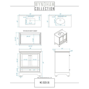 Wyndham Collection WCS202036SWGCMUNSMED Deborah 36 Inch Single Bathroom Vanity in White, White Carrara Marble Countertop, Undermount Square Sink, Brushed Gold Trim, Medicine Cabinet
