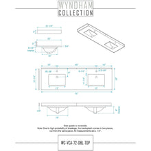 Load image into Gallery viewer, Wyndham Collection WCS202072DDEC2UNSMED Deborah 72 Inch Double Bathroom Vanity in Dark Espresso, Light-Vein Carrara Cultured Marble Countertop, Undermount Square Sinks, Medicine Cabinets