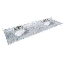 Load image into Gallery viewer, Wyndham Collection WCS202080DKGCMUNOM24 Deborah 80 Inch Double Bathroom Vanity in Dark Gray, White Carrara Marble Countertop, Undermount Oval Sinks, and 24 Inch Mirrors